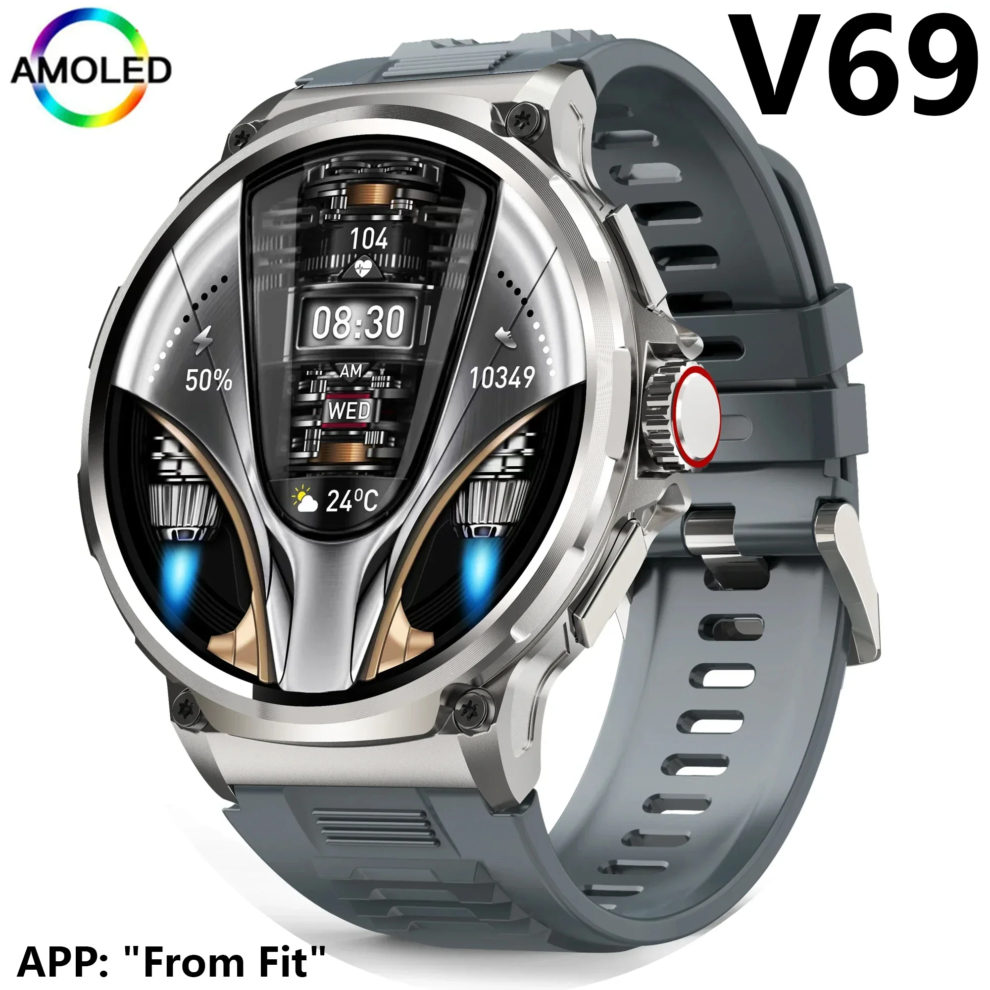 Da Fit V69 2025 Smartwatch for Men - 1.85