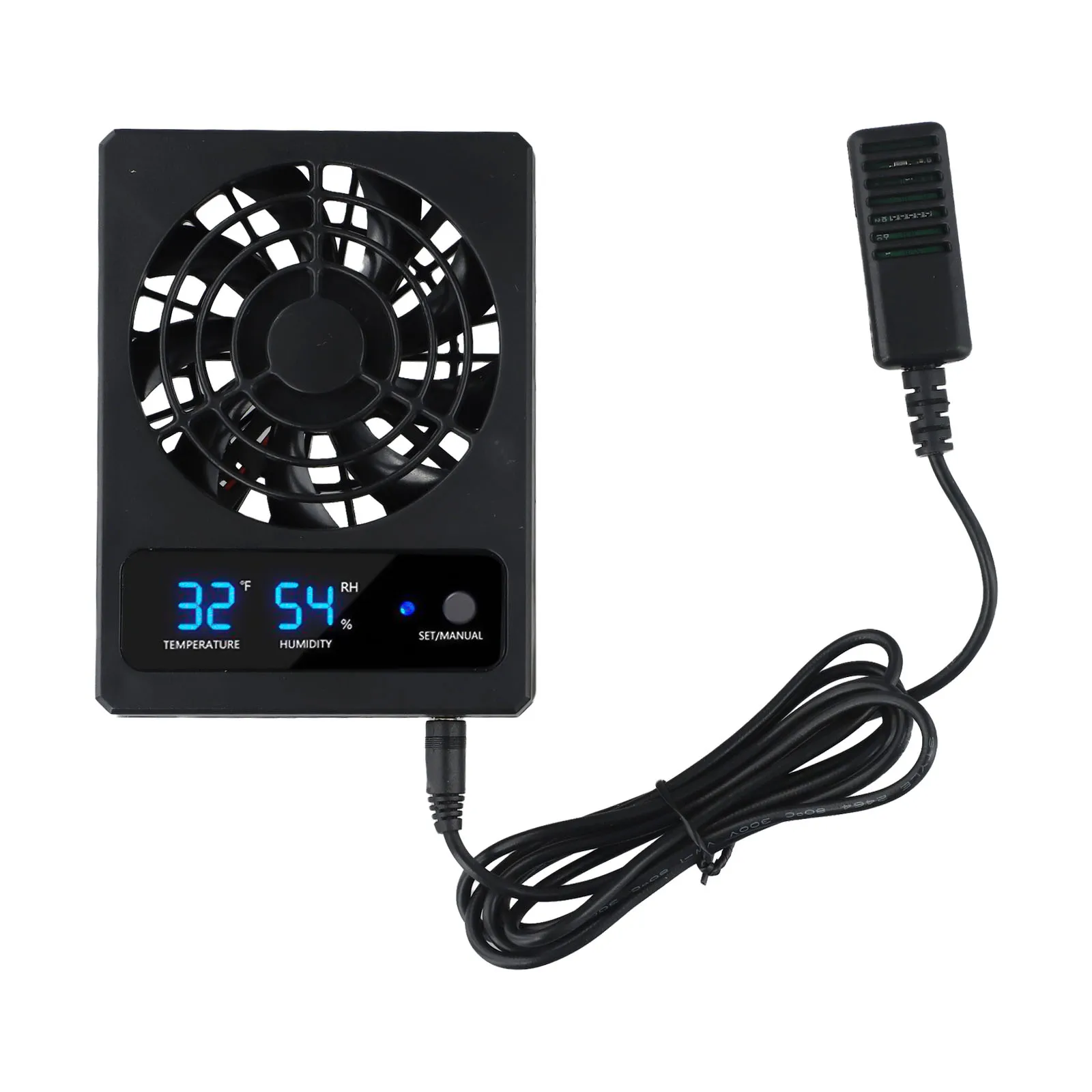 for Smart Cooling Fan For Reptile Tank With LED Display For Reptile Enclosure Dehumidifier For Rainforest-Terrarium