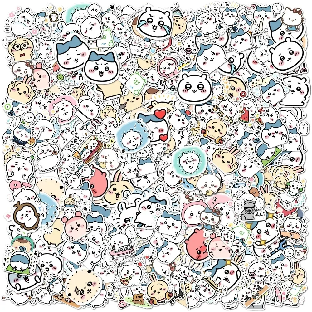 100pcs Chiikawa Stickers Cute DIY Waterproof Vinyl Scrapbook Water Cup Lovely Cartoon Anime Phone Case Sticker Gift Toy@