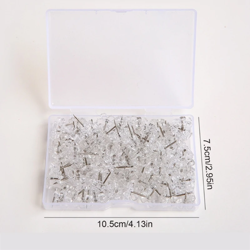D0UA 100pcs Clear Flower Head Pusm для отображения изображения примечание примечание плакат Плака