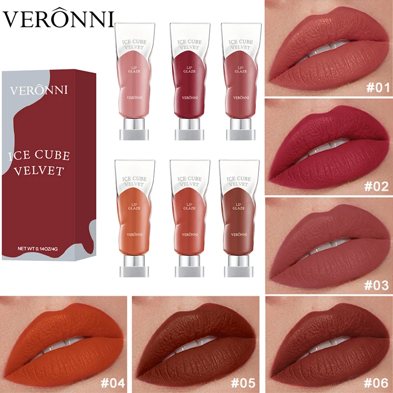 ลิปกลอสเนื้อกระจกใส ลิปออยล์เกาหลี เครื่องสำอางกันน้ำ ลิปสติกเนื้อลิควิด สีนู้ด น้ำตาลใส แต่งหน้า