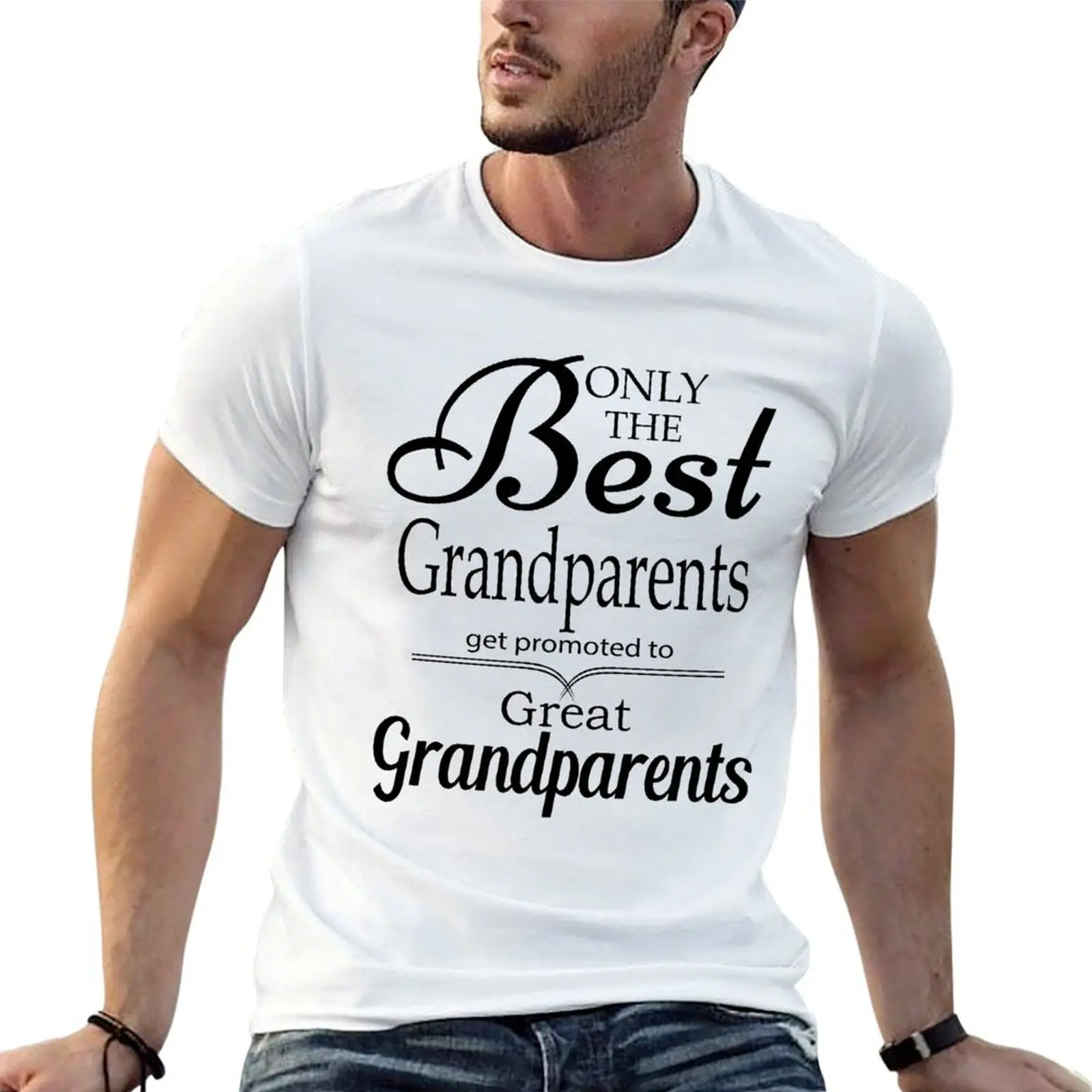 Best Grandparents Get Promoted To Great Grandparents T-Shirt summer shirt basketball graphic tees shirts graphic tee men