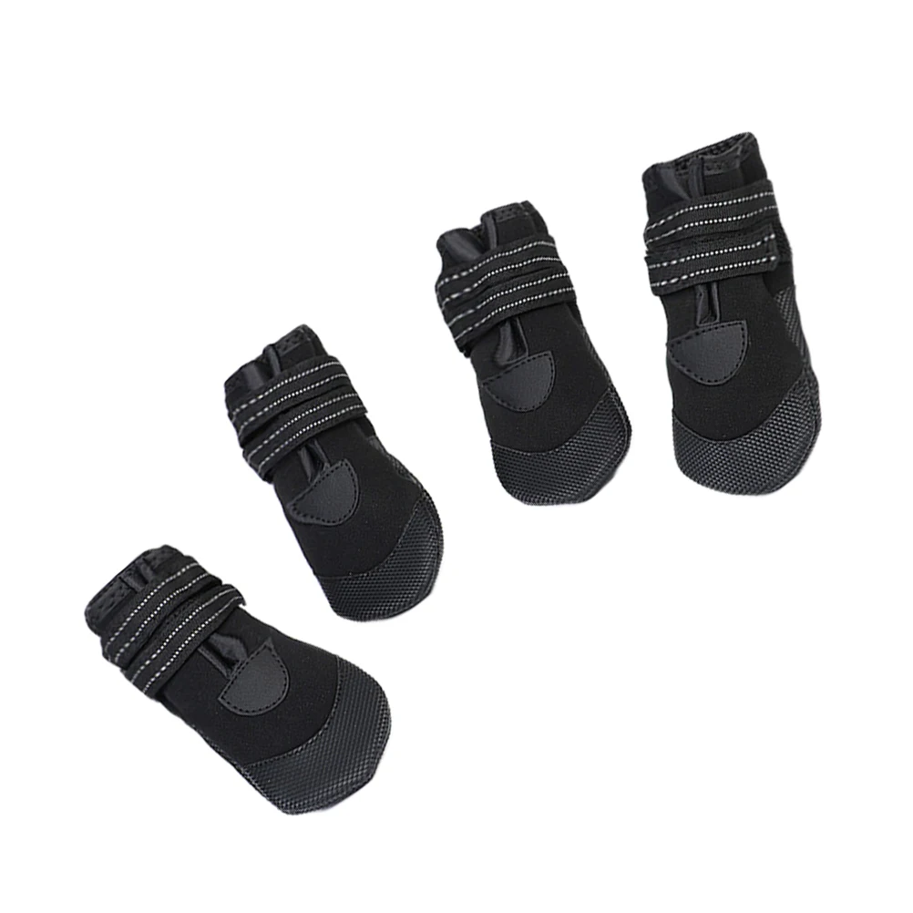 

4 Pcs Pet Luminous Waterproof Shoes Dog Rain Boot PVC Material Non Toxic Flexible Comfortable Anti Skid Rubber Booties Small Dog