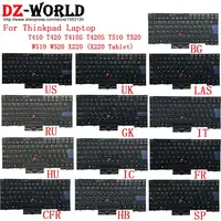 US RU UK LAS SP HB IL GK FR IC CFR IT HU BG teclado Inglés para Lenovo Thinkpad T410 T420 S T510 T520 W510 W520 X220 i portátil