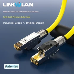 Linkwylan Hi-Speed Premiun RJ45 Pre-Terminated Network Patch Cord SFTP Cat8 40GBit Cat7 Cat6a 10G Ethernet Data Connection Cable