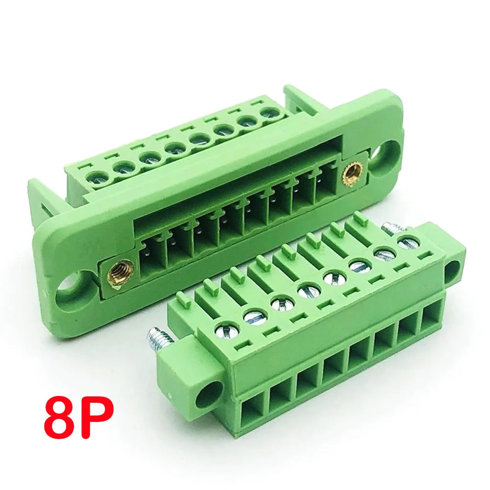 1Set 15EDGWC Pitch 3.81mm 2P/3P/4P/5P/6P/8P/9P/10P/11P/12P Pluggable Terminal Block Connector Soldeerloze Bedrading Plug Connectors