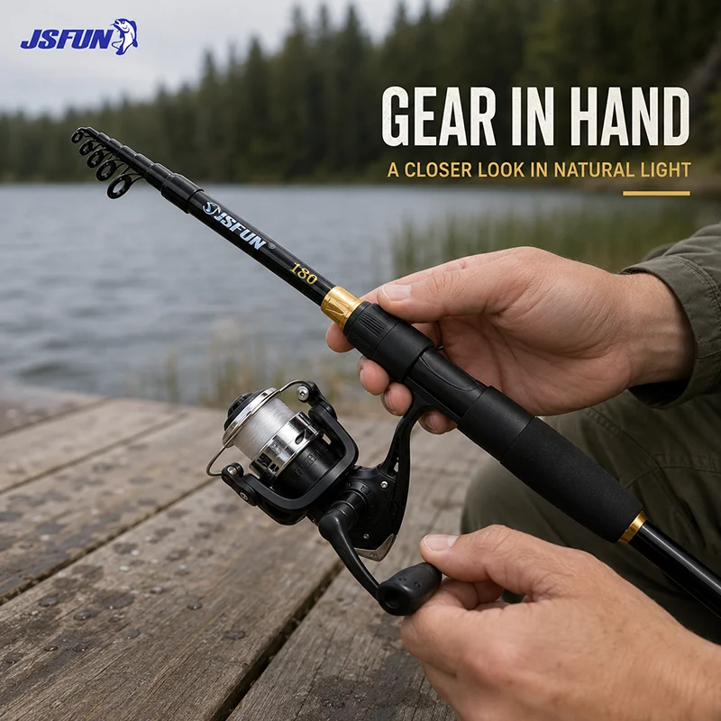JSFUN Telescopic Fishing Rod   - Fishing Rod Combo 评论和价格