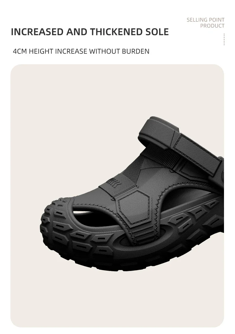 Sommer Herren Outdoor Clog Sandalen EVA Atmungsaktiv Rutschfest Geschlossene Zehenpartie Verschleißfeste Strandpantoffeln – Detail 7