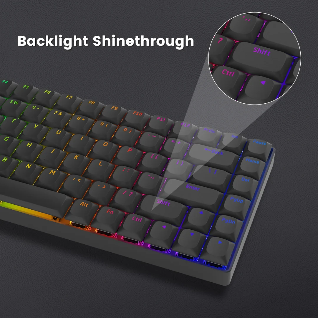 XVX Keycaps 118 Keys Horizon Low Profile Keycaps Uniform Profile Double-Shot Keycap Set Game Mechanical Keyboard Skyline Keycaps