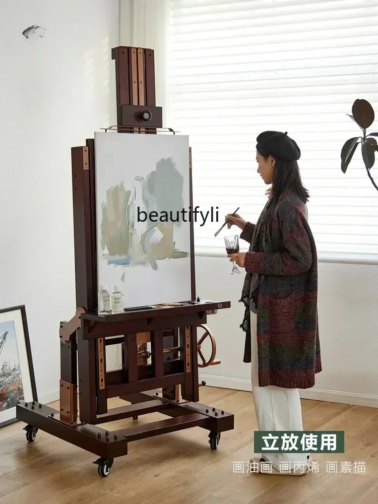 

1Cavalletto da disegno Tavolo da disegno Pavimento in legno multifunzionale Cavalletto in legno massello retrò ar