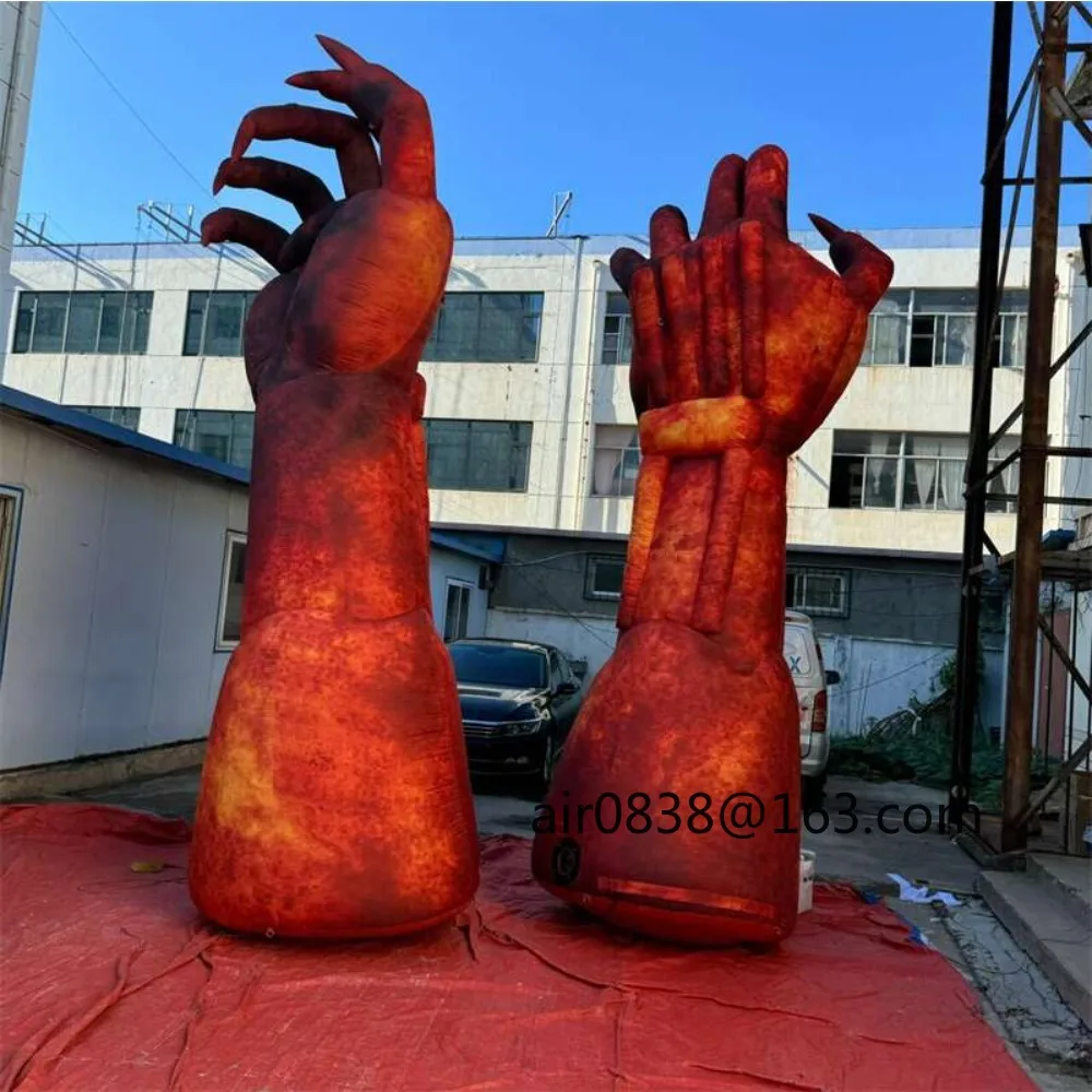 5 m riesige aufblasbare Halloween-Hände, schreckliche aufblasbare Hände, Nachbildung eines Modells für die Dekoration von Urlaubsveranstaltungen im Freien