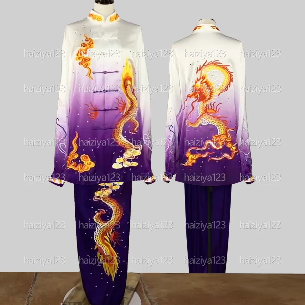 

Униформа Тай Чи с вышивкой дракона, одежда Тайцзи quan, одежда для кунг-фу, костюм ушу для мужчин, женщин, взрослых, детей, мальчиков и девочек, унисекс