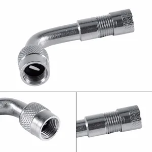Folding Angle Motorcycle Adapter Valve, 90 degrees, tire tube extension, copper, silver, truck, car, bike bike accessories 10 Main Sales Truck Truck - №4