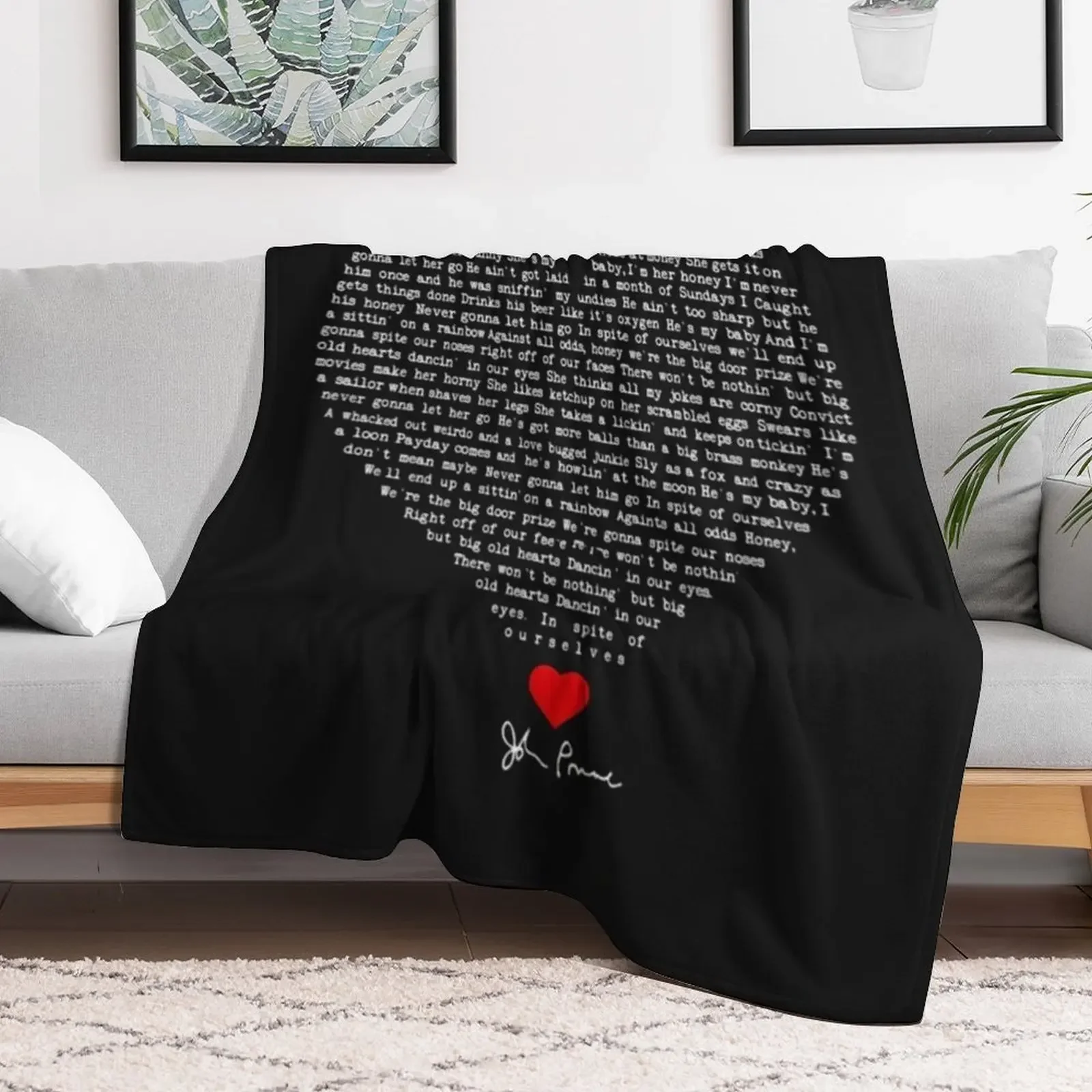 Prine In Spite Of Ourselves Lyric T-ShirtPrine In Spite Of Ourselves lyric Throw Blanket decorative Thins Beach Blankets