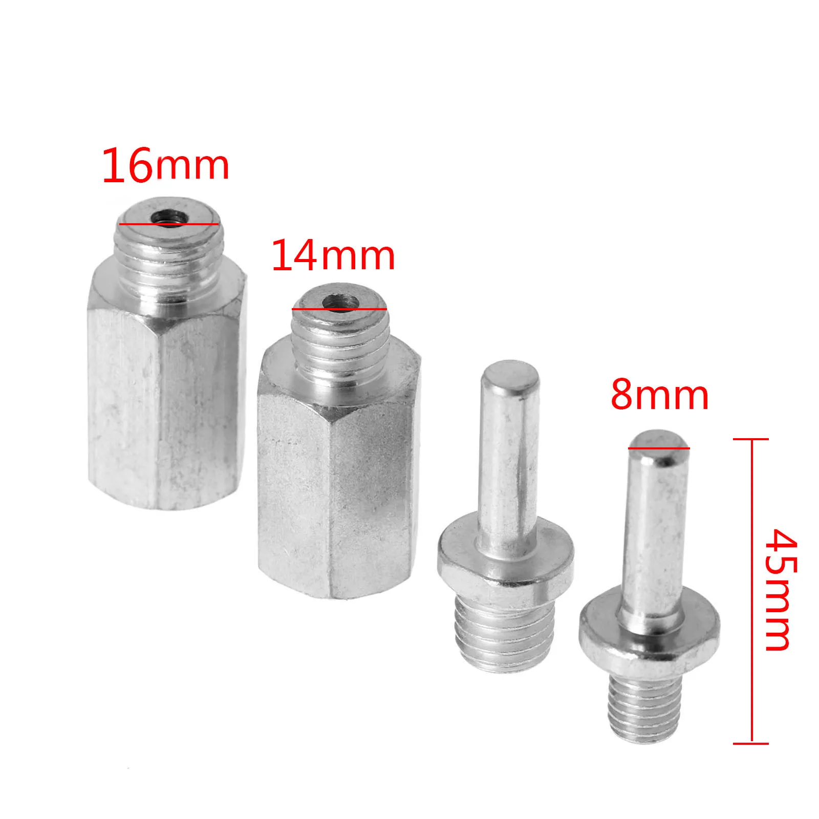 DRELD 1Pc Drill Aapter Thread For Polishing Pad & Hook Loop Backer Plate Backing Pad & Polisher M10/M14/M16 5/8" Thread