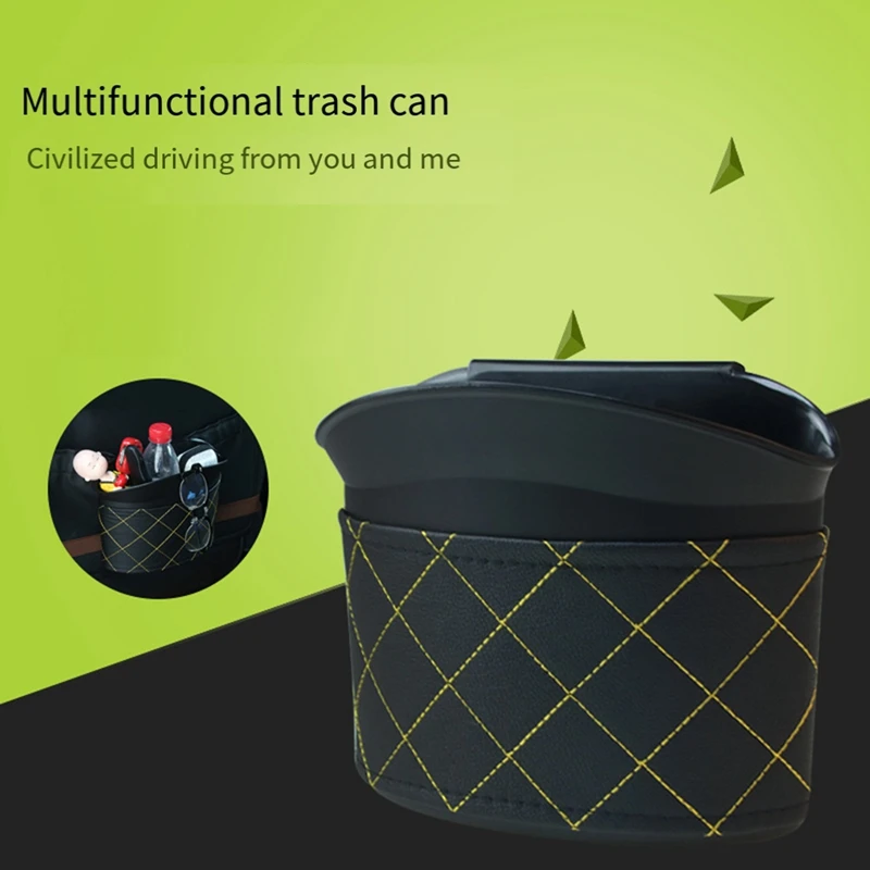 LW-1795B Car Trash Can Chair Back Trash Can Storage Bucket Car Supplies Replacement Accessories