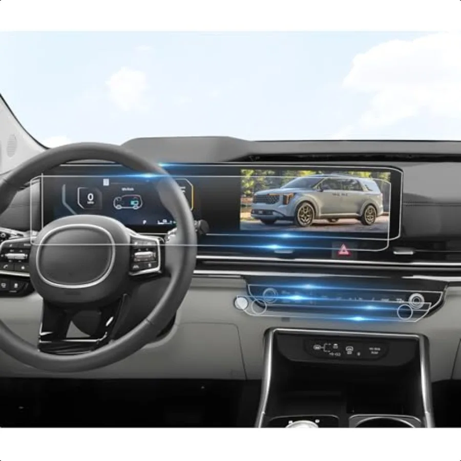 

4Pcs for 2025 Kia Carnival Screen Protector 2025 Kia Carnival KA4 LX LXS EX SX SX Prestige 24 inch Navigation Display Air Condi