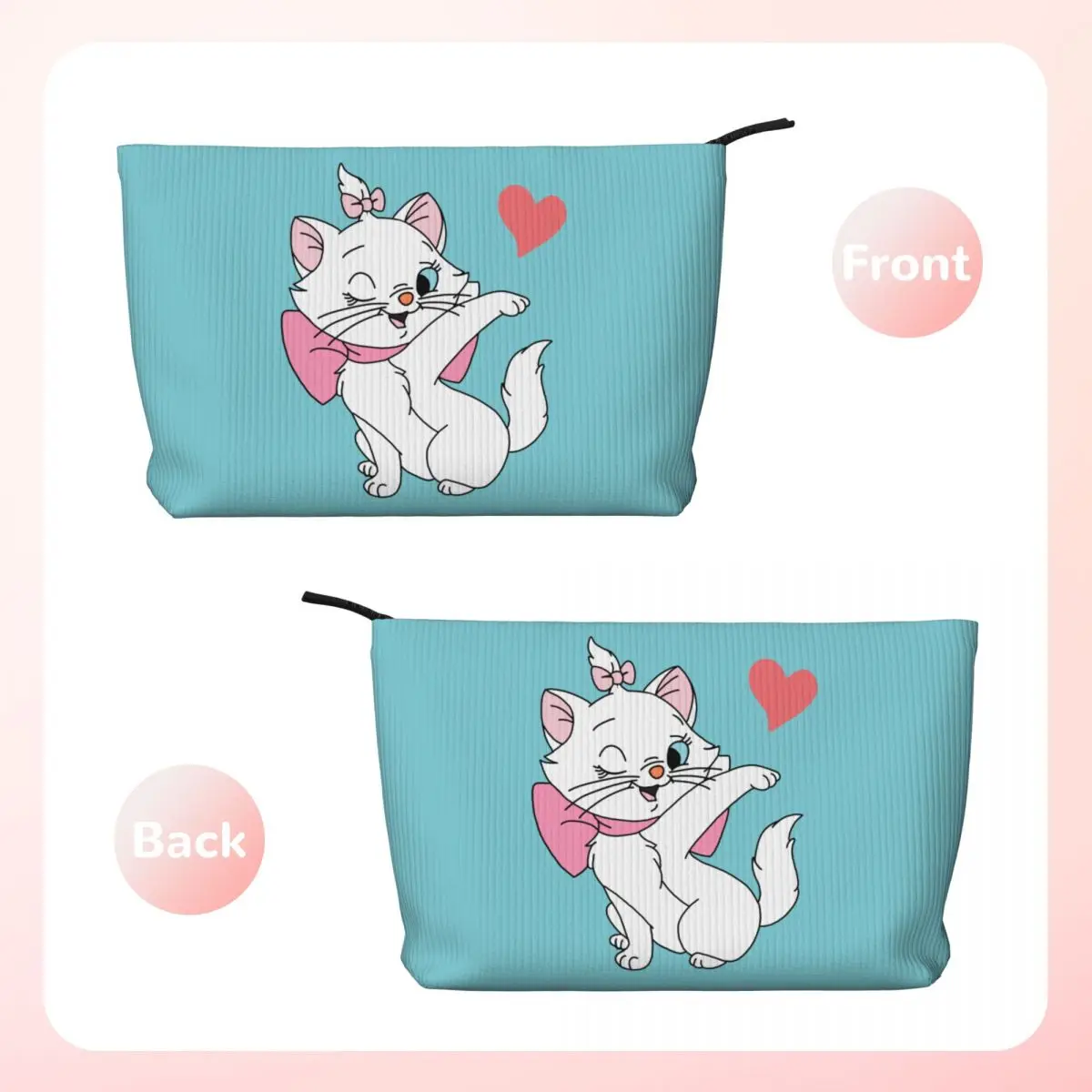 Custom Funny Cat Marie Travel Cosmetic Bag Women Funny Cartoon Kitten Makeup Toiletry Organizer Lady Beauty Storage Dopp Kit