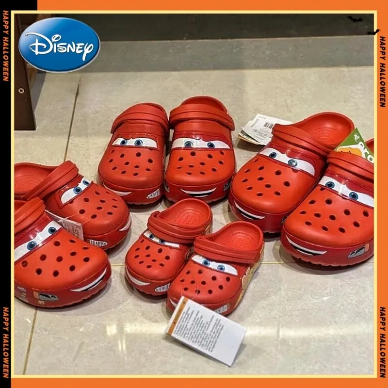 Disney cartoon anime Lightning McQueen Pixar adult slippers sandals EVA flip flops No95 Cars beach shoes cute garden shoes gifts