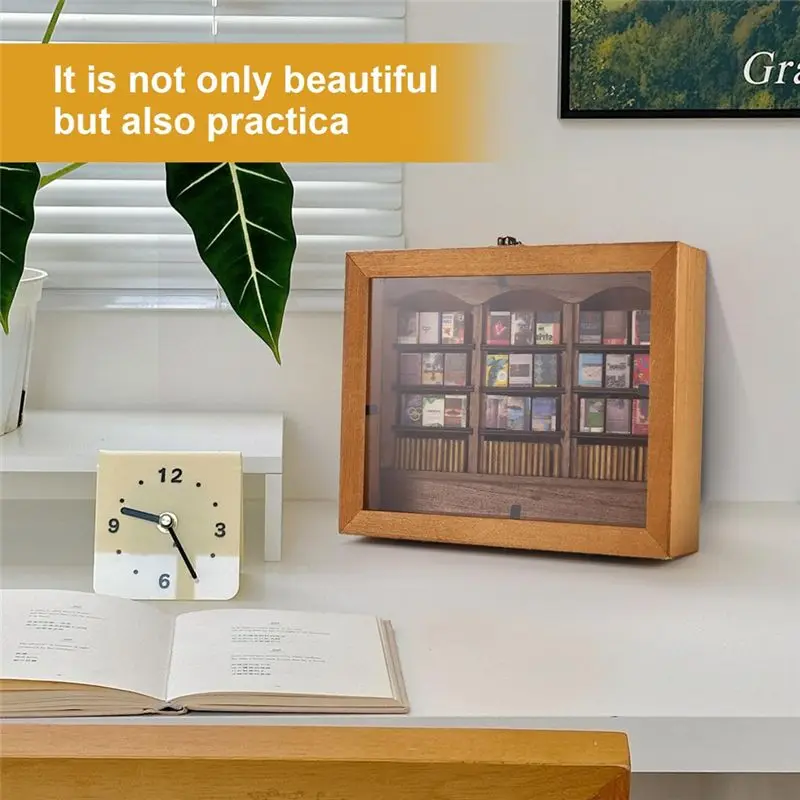 SDFC-미니 책장, 불안을 없애주는 책장, 미니어처 책장, 수제 작은 책장 공예, 미니어처 책