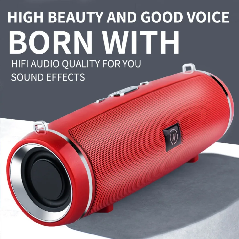 Erilles Speaker Box Bass Bluetooth Speaker Wireless Portable Outdoor Waterproof Bass Stereo Surround Sound