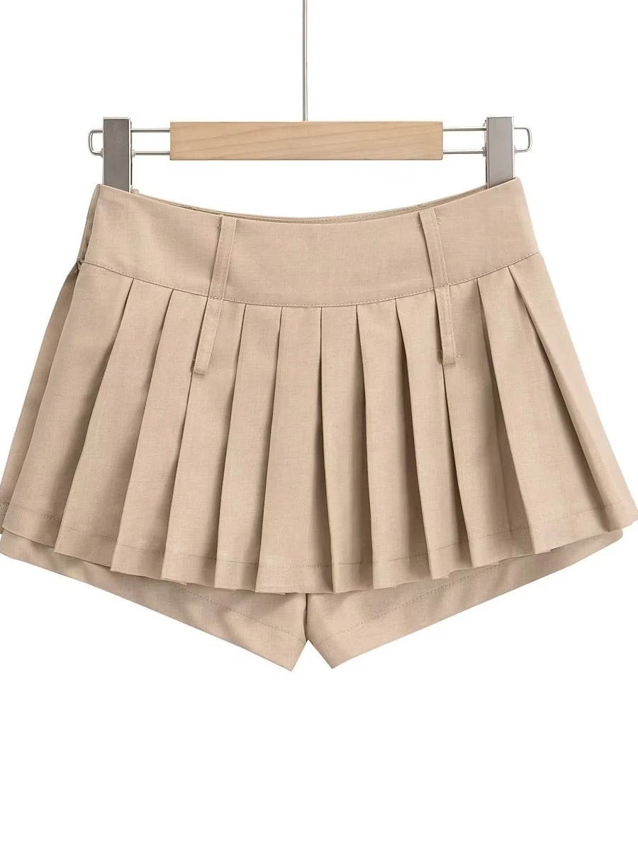 Sexy High Waist  Skirt Anti-Light Pure Desire Short Skirt Body Shaping Pleated Short Skirts for Women Spring 2023