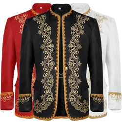 2025 Europe and USA  Gold-encrusted Court Dress Jacket for Men and Women,medieval Prom Performance Clothing,Halloween Costumes