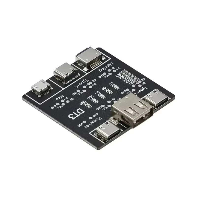 1-3Ps T3 USB Cable Tester Data Cable Detection Board for IOS Micro Type-C Short Circuit on-Off Switching Test Board Tool