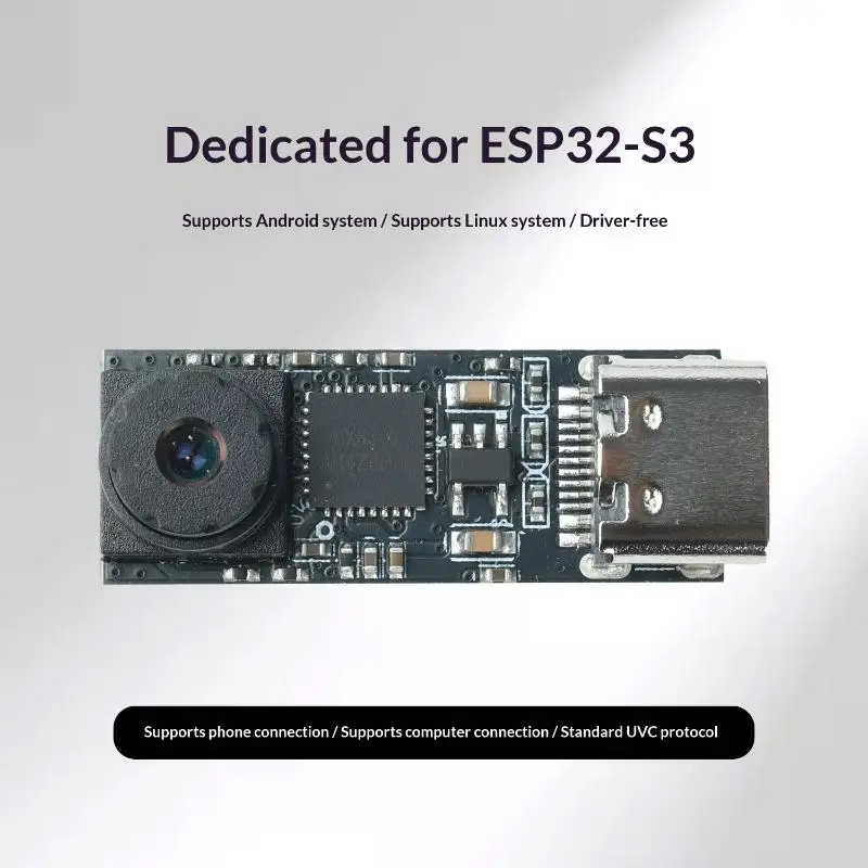 Mini USB Type-C Camera Module ESP32-S3 Development Board 720P 1280 * 720 1MP 65 Degree Camera For Win 10 11 Android ESP32S3 IOT