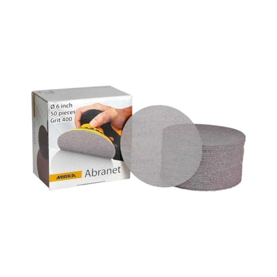 

Abranet 6-Inch Sanding Discs - Hook and Loop Mesh Orbital Sander Pads Dust-Free Sanding Long-Lasting and Non-Clogging Ideal for