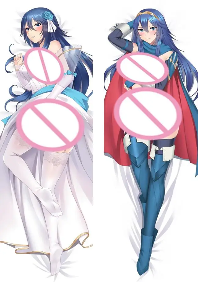 Resistente ao calor Anime fronha, Cosplay Perucas, Rosa, Gradiente Verde, Cabelo Sintético, Dakimakura