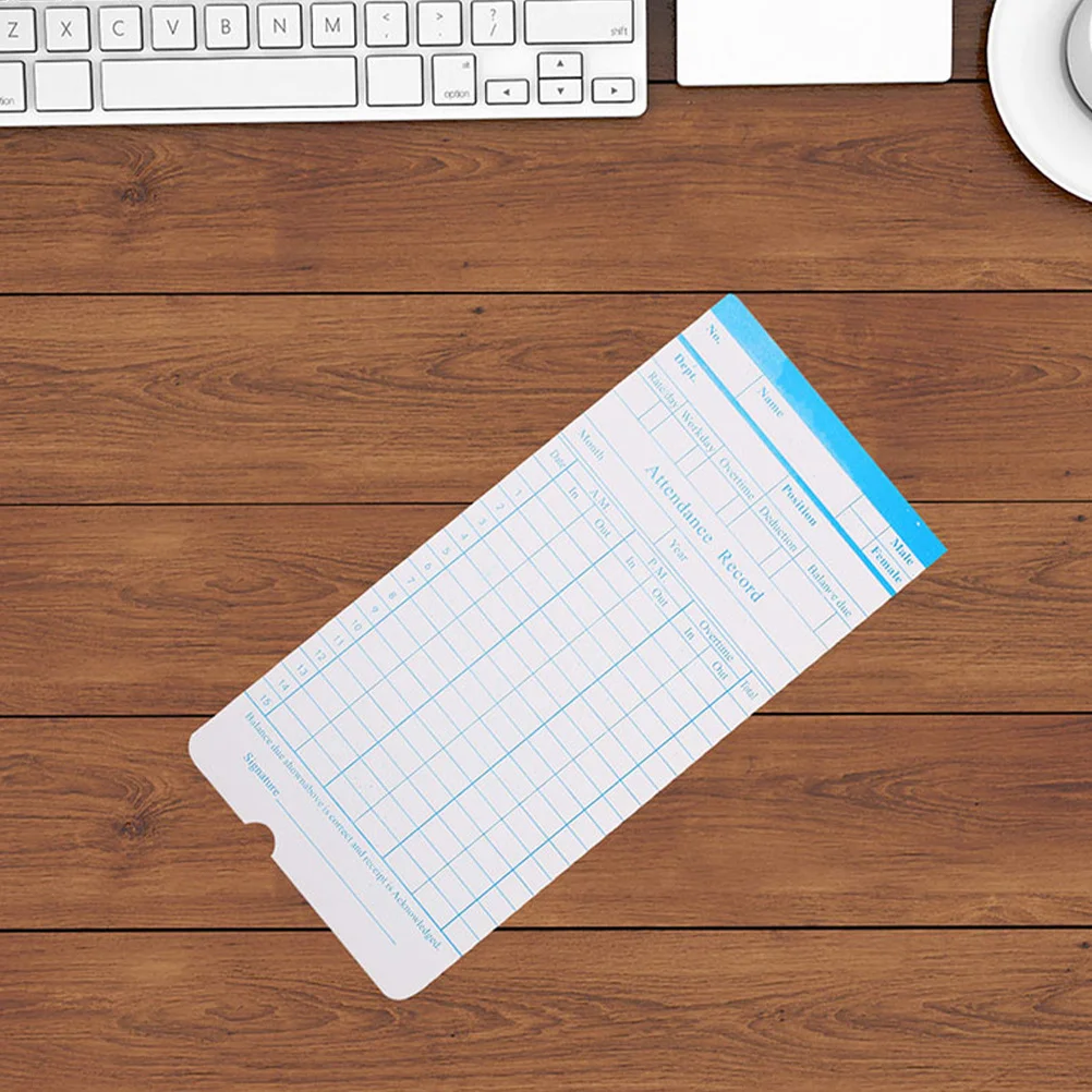 285Pcs Office Attendance Cards Double-Sided Timecards Monthly Punch Paper for Employees Time Recorder Timecards for Employees