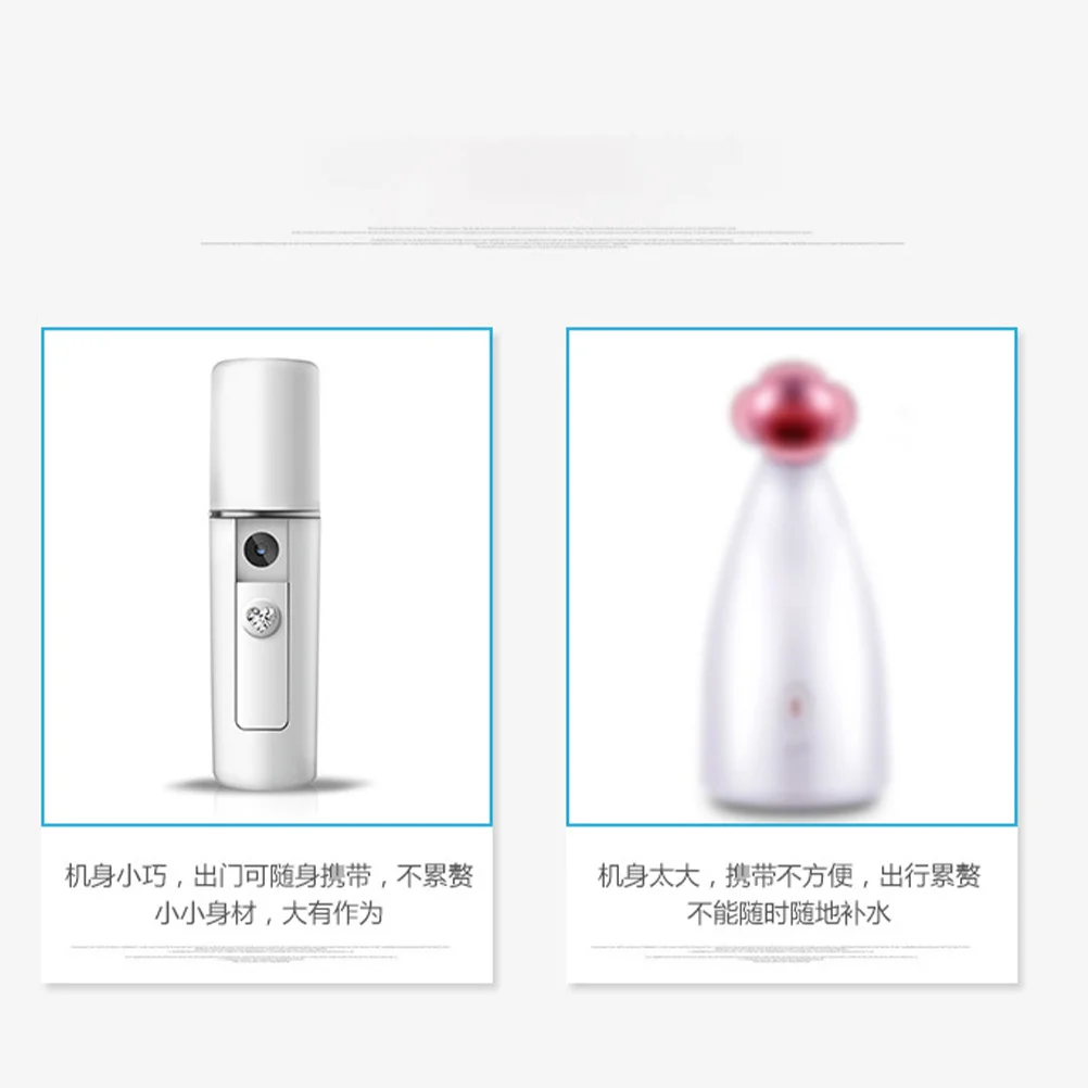 

20Ml Nano Spray Humidifier USB Rechargeable Handheld Mist Maker for Home Office Moistener Device White