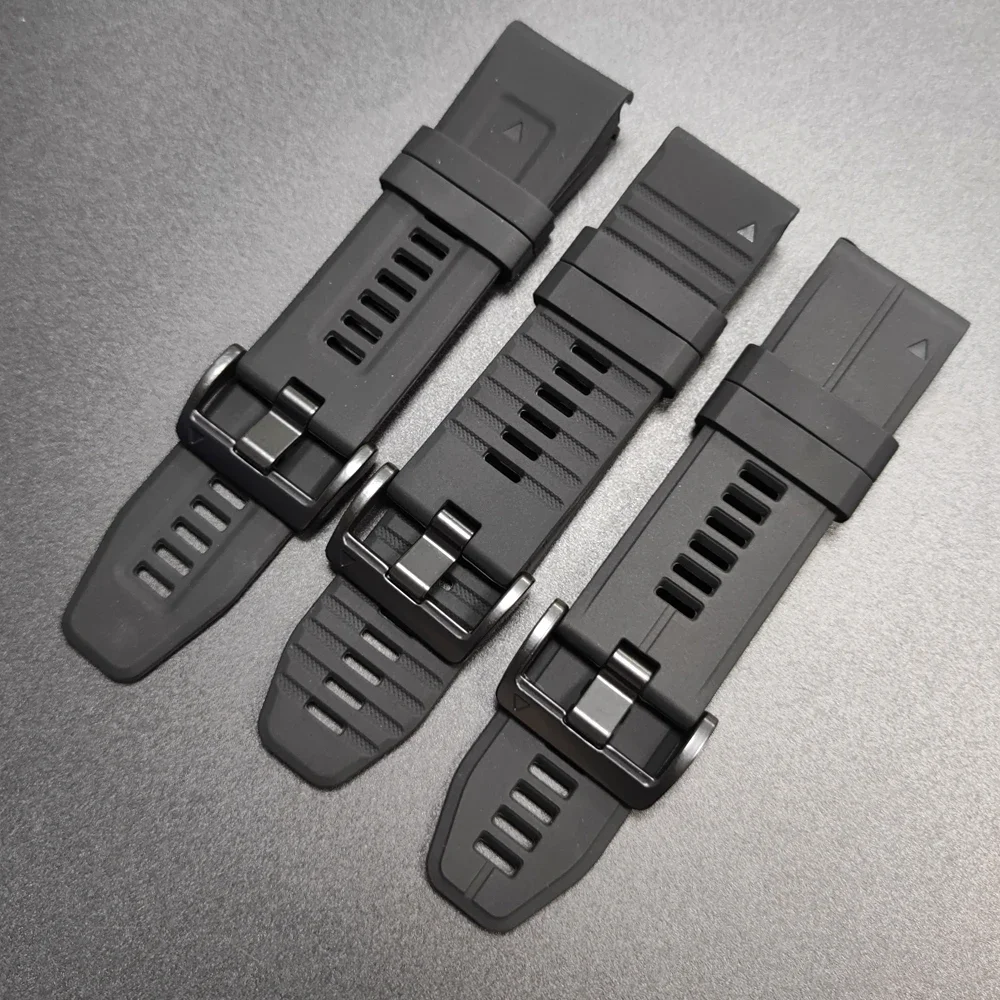 Pulseira esportiva de silicone para garmin descida g2 g1 mk3i mk2 mk1/fenix 8 pro e 7 7x 6 6x 5 5x/epix pulseira macia 22/26mm banda quickfit