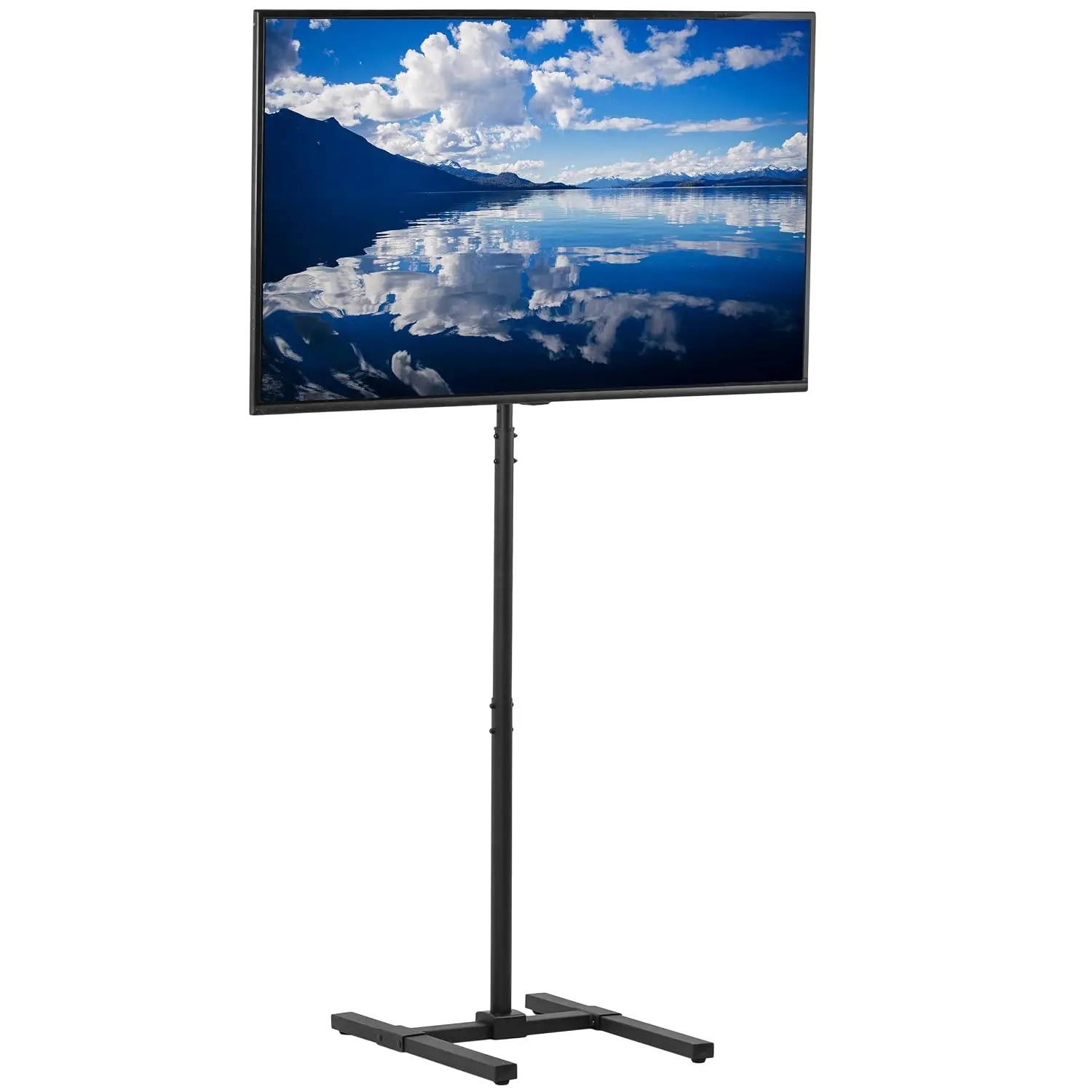 TV Floor Stand for 13 to 50 inch Screens up to 44 lbs, LCD LED OLED 4K Smart Flat, Curved Monitor Panels, Max VESA 200x200