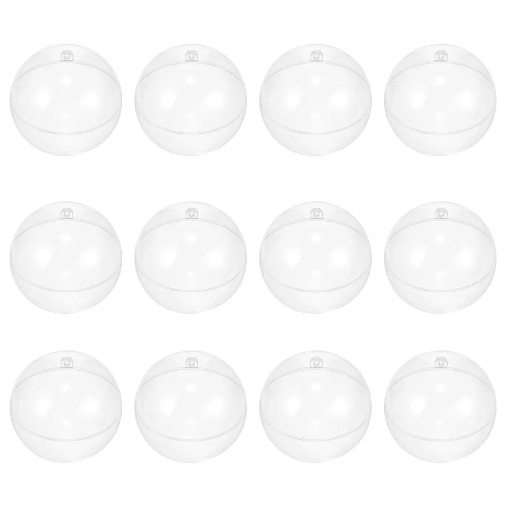 

12Pcs Ball Hanging Decoration Clear 10Cm Christmas Ornaments for Tree Holiday Party Wedding Garden Indoor Outdoor Decorative Use