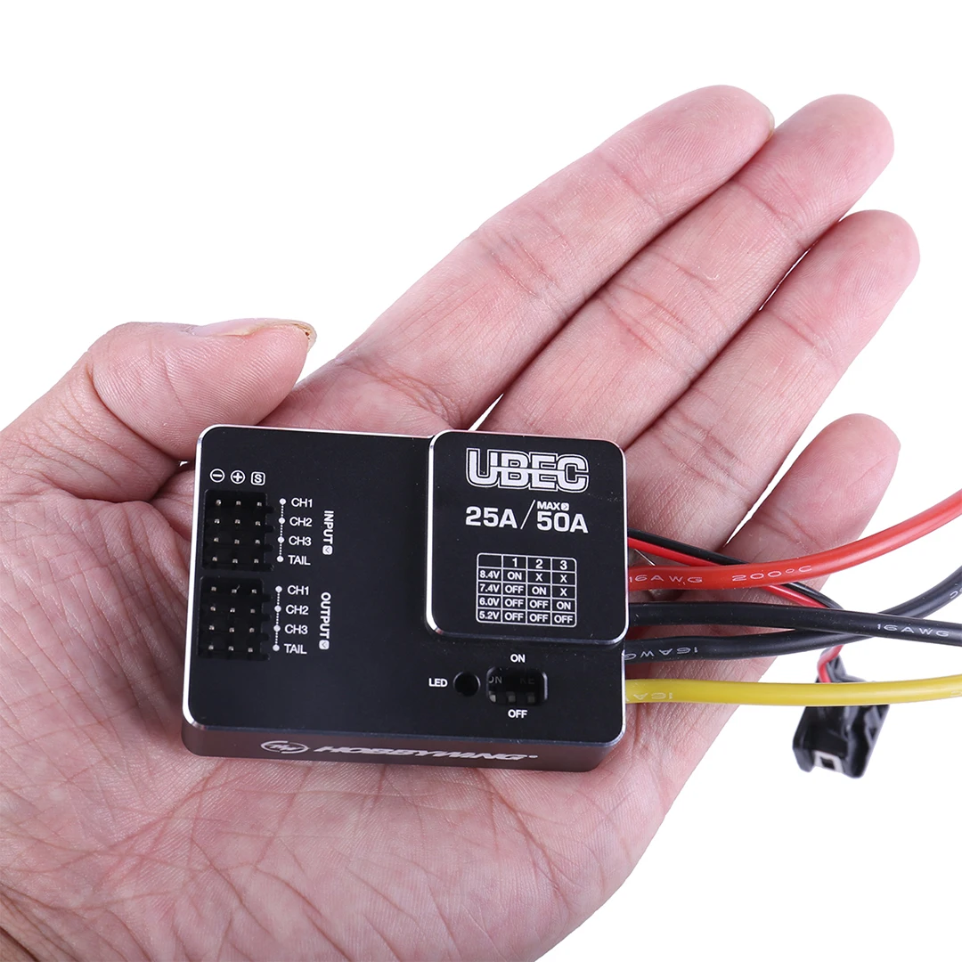 Hobbywing 25A High Voltage UBEC 3-18S with External Switch for DIY FPV Mini Racing Quadcopter Drone High Current Module