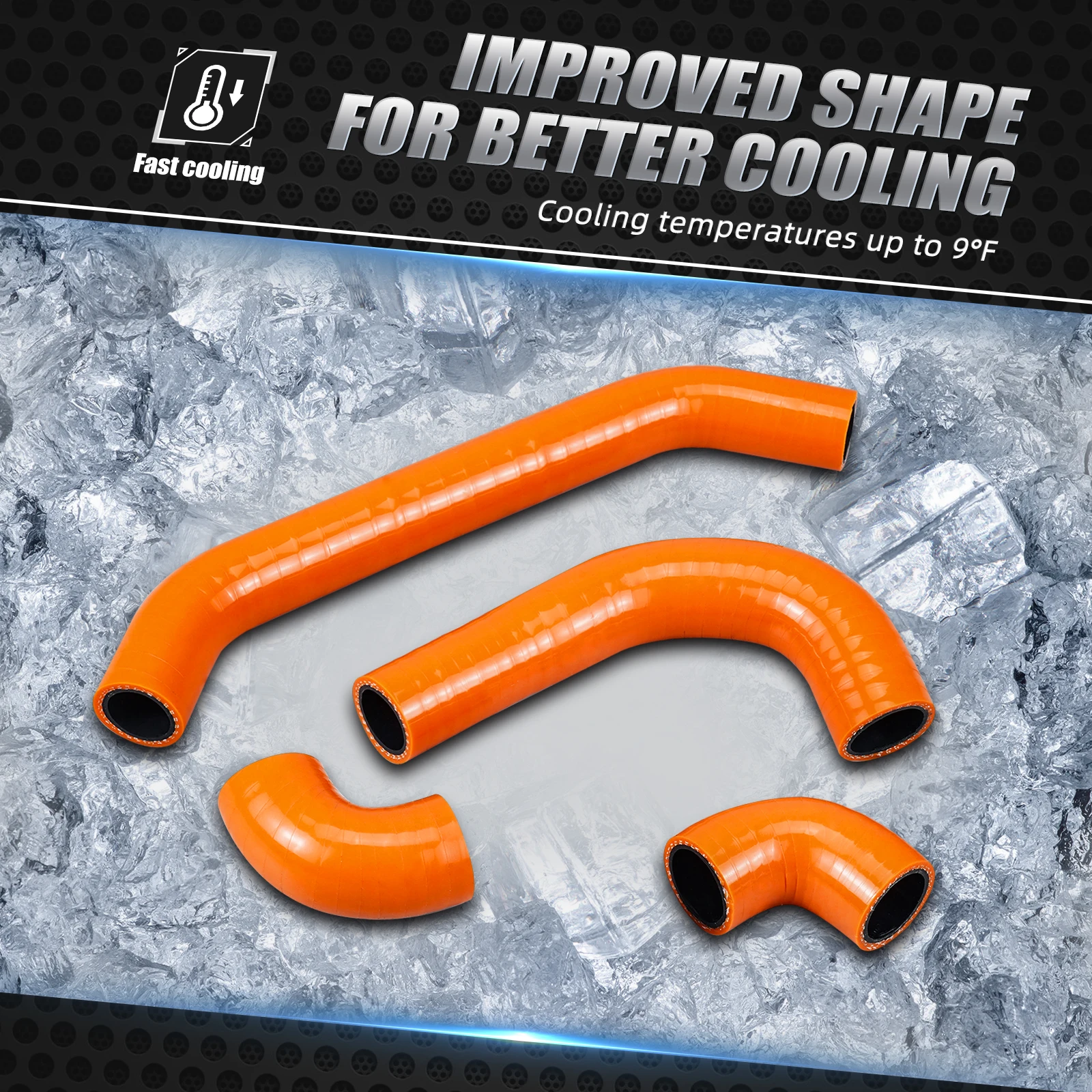 NICECNC For KTM EXC300 XC300 SX250 XCW300 EXC XCW 250 300 2024 XC SX 250 300 2023-2024 Silicone Radiator Coolant Hose Clamps Kit