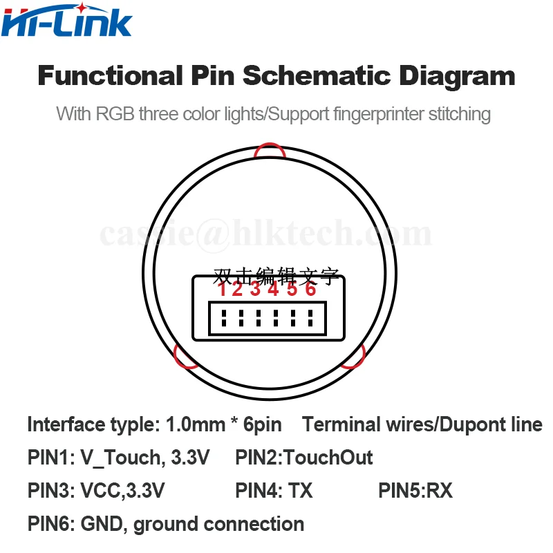 HLK-ZW101 KIT все-в-одном полупроводниковый модуль обработки отпечатков пальцев высокопроизводительный маломощный сердечник Riscv с поворотом на 360 градусов