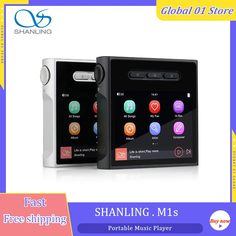 

SHANLING M1s Portable Music Player ES9038Q2M DAC MQA 2*RT6863 Bluetooth 5.0 LDAC WiFi Streaming Amp 3.5mm 4.4mm Outputs