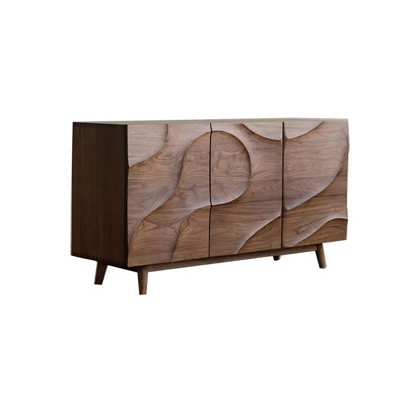 

Североамериканский черный орех, обеденный боковой шкаф из цельного дерева, художественный входной шкаф для гостиной, многофункциональный журнал из вишневого дерева