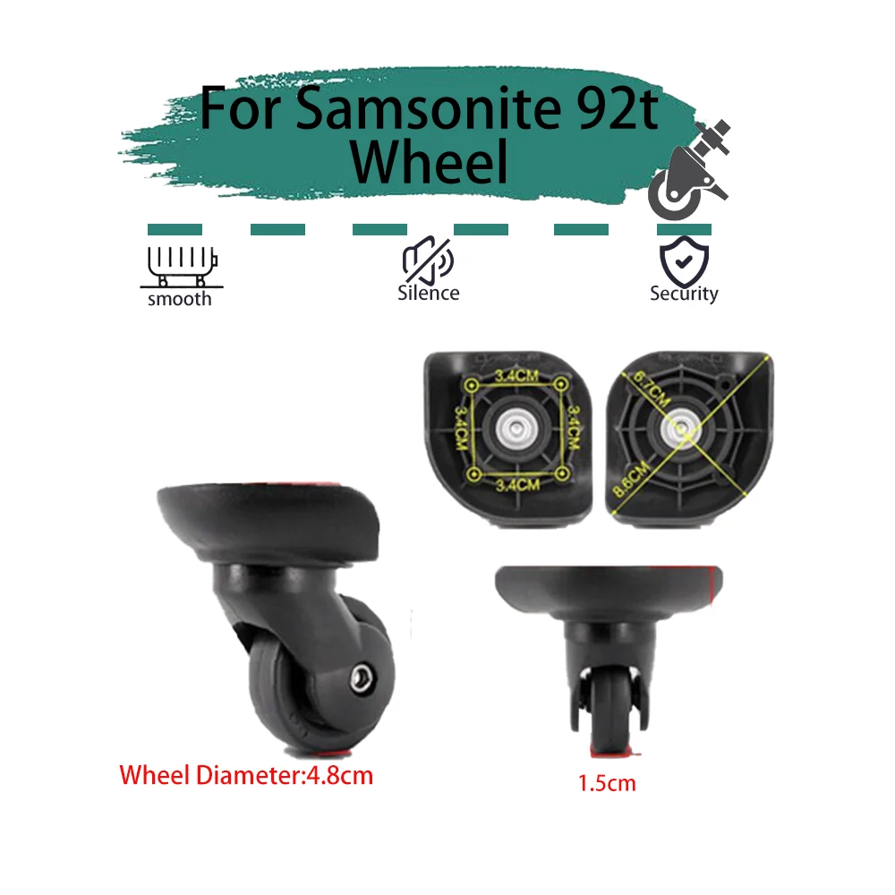 

For Samsonite 92t Universal Wheel Replacement Suitcase Rotating Smooth Silent Shock Absorbing Wheels Travel Accessories Wheels