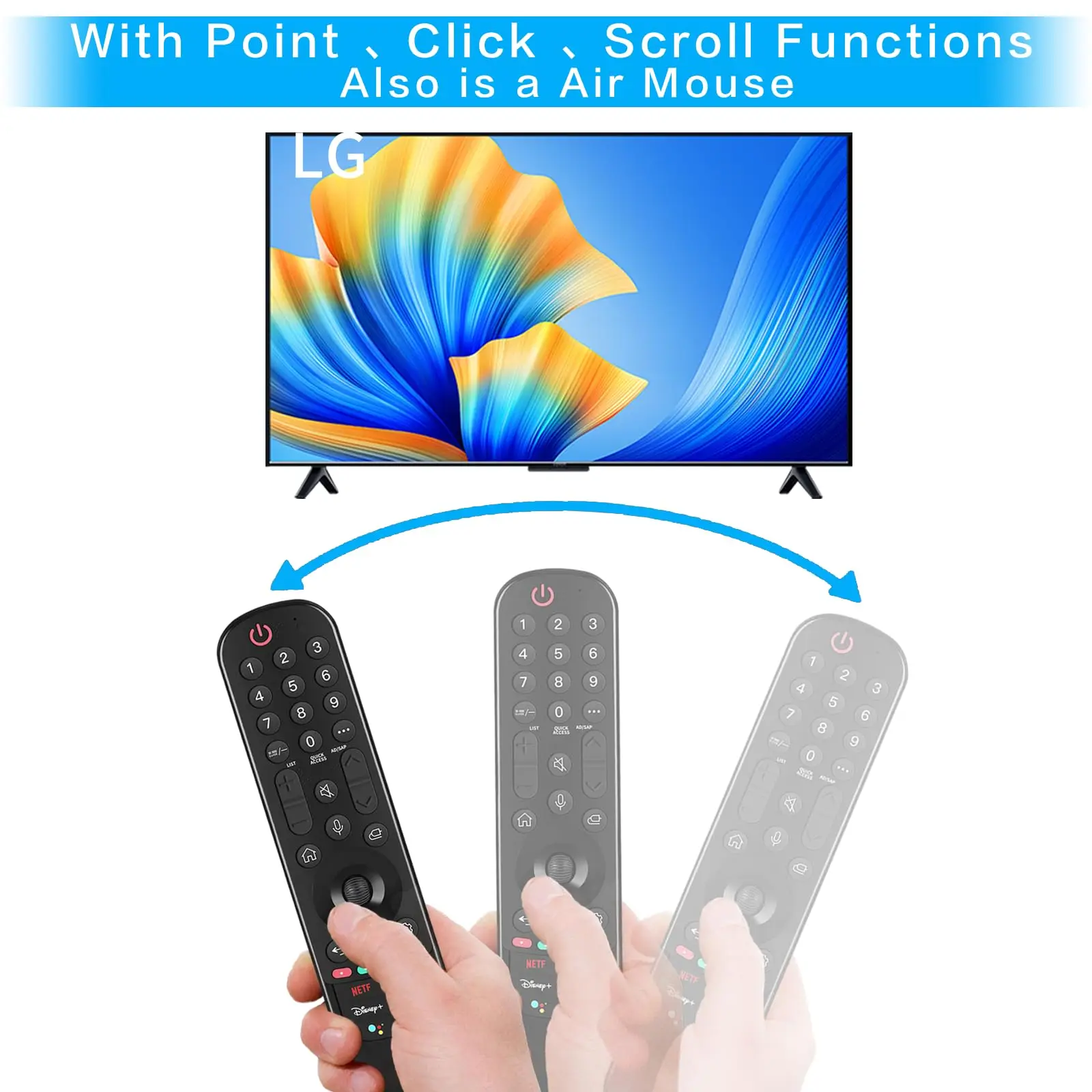 Replacement LG Remote Control for Smart TV, MR22GA/GN LG Magic Remote for 2022-2019 LG TVs UHD 4K ThinQ WebOS OLED, with Voice a
