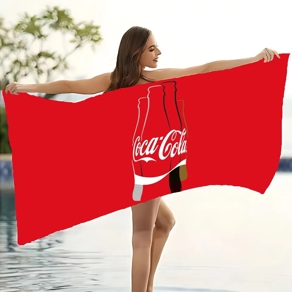 Coca-Cola Beach Towel Sauna Towels Bathroom Accessories Quick Drying Towels For Home Spa Personal Care Large Bath Gym Set Garden