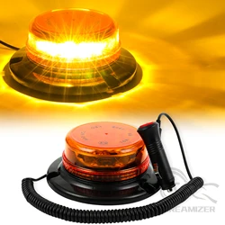 Car Truck Roof Top Warning Light Emergency LED Strobe Light Flashing Beacon With Magnetic Base For Security Auto 12V 24V -80V