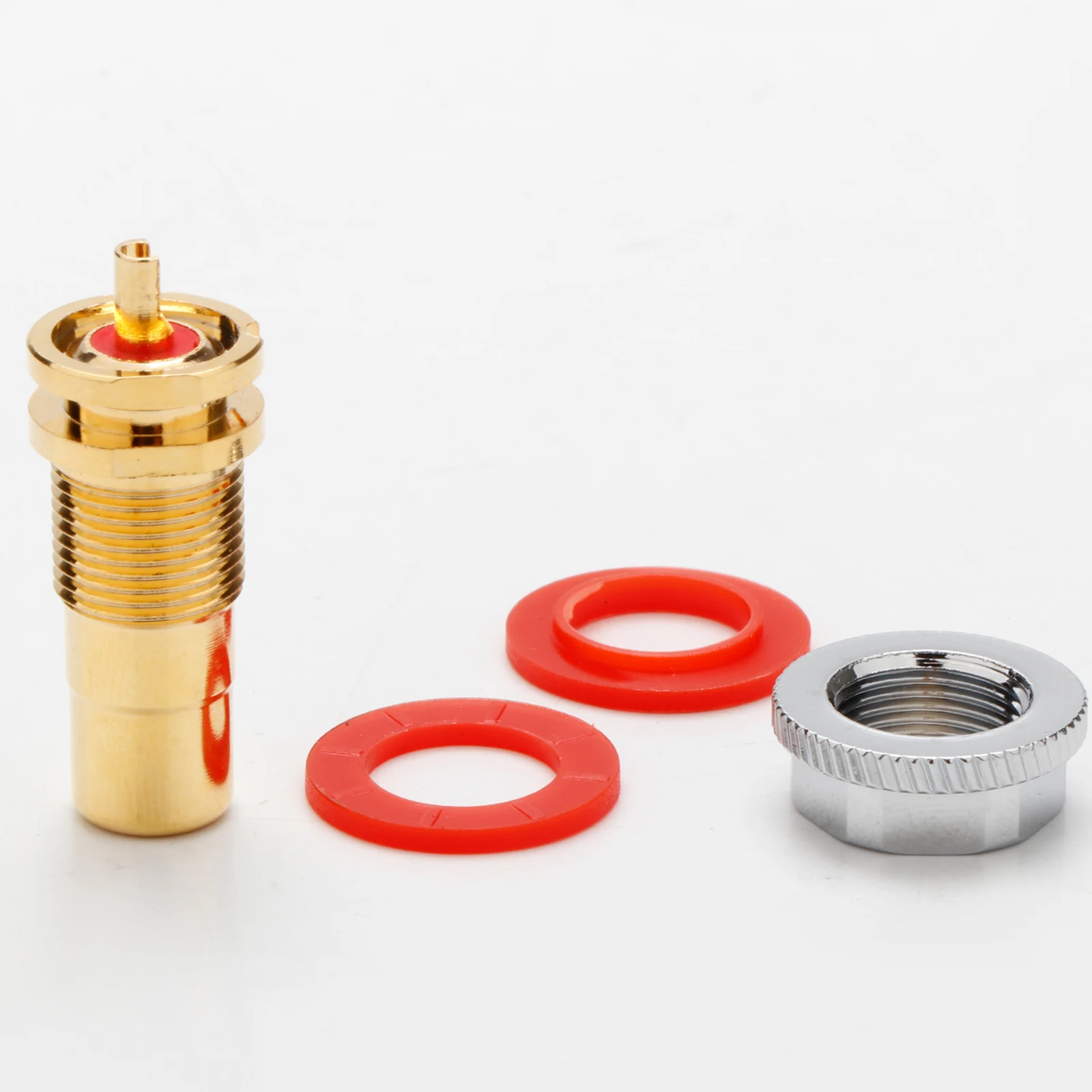 하이파이 오디오 RCA 암 소켓 커넥터, 금도금 오디오 종단 플러그 납땜 케이블 커넥터, RCA 패널 마운트 섀시 RS4006