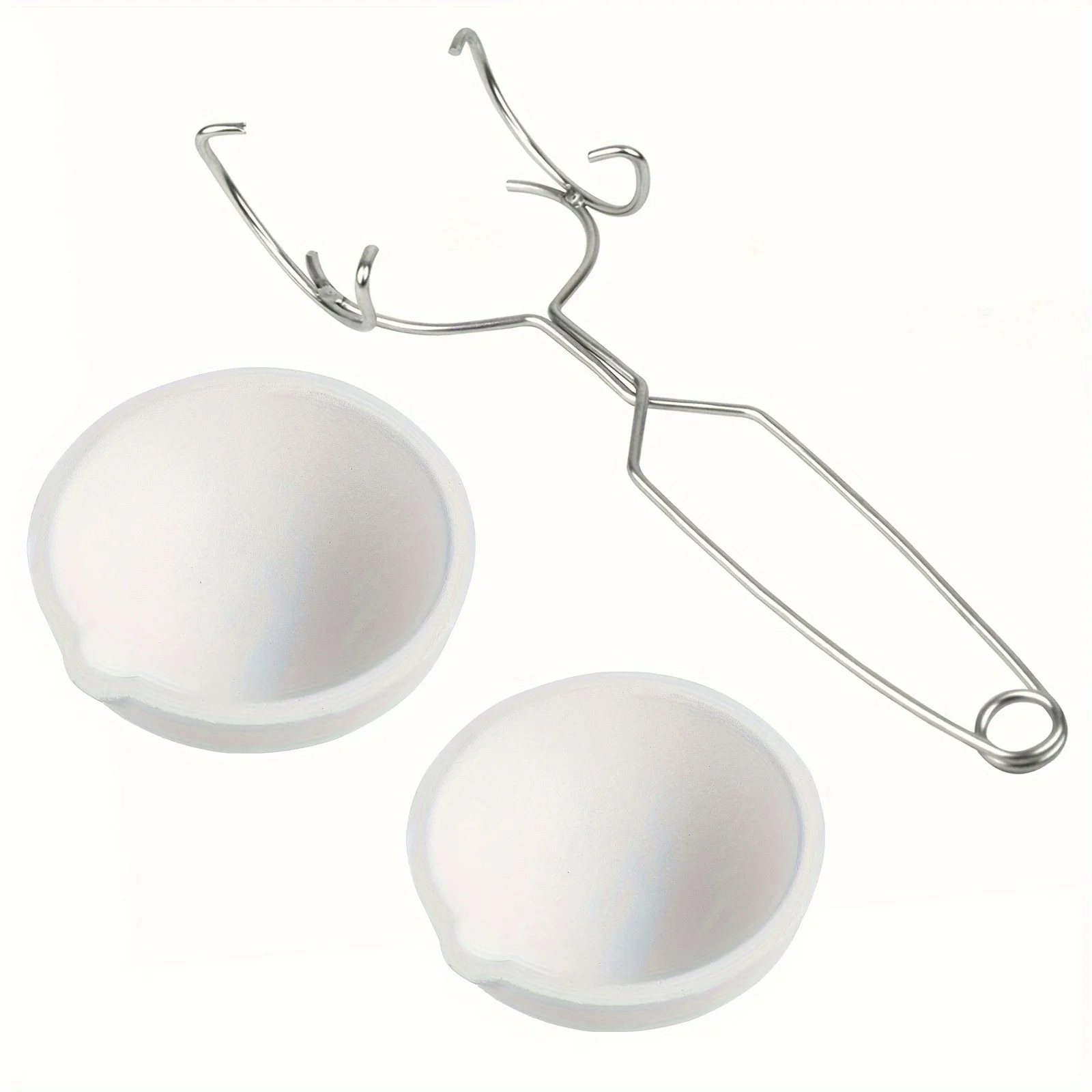 

High-Temp Quartz Crucible Clip and Melting Bowl Set for Gold Silver Melting Jewelry Casting Metal Refining Furnace Tools