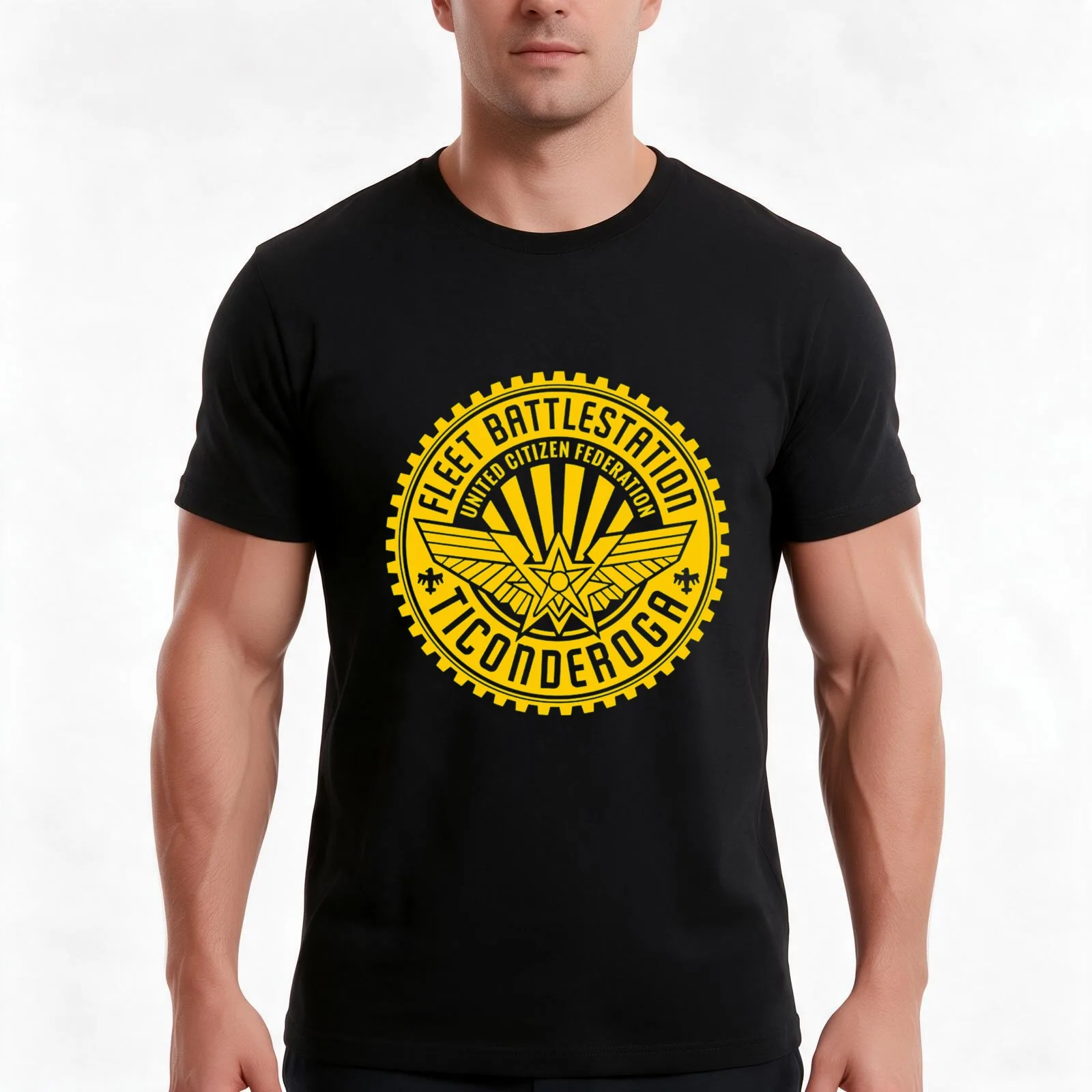 Fleet Battlestation Ticonderoga Shirt T-Shirt Summer Casual Cotton Tee Oversized Streetwear Tops Vintage Graphic Print