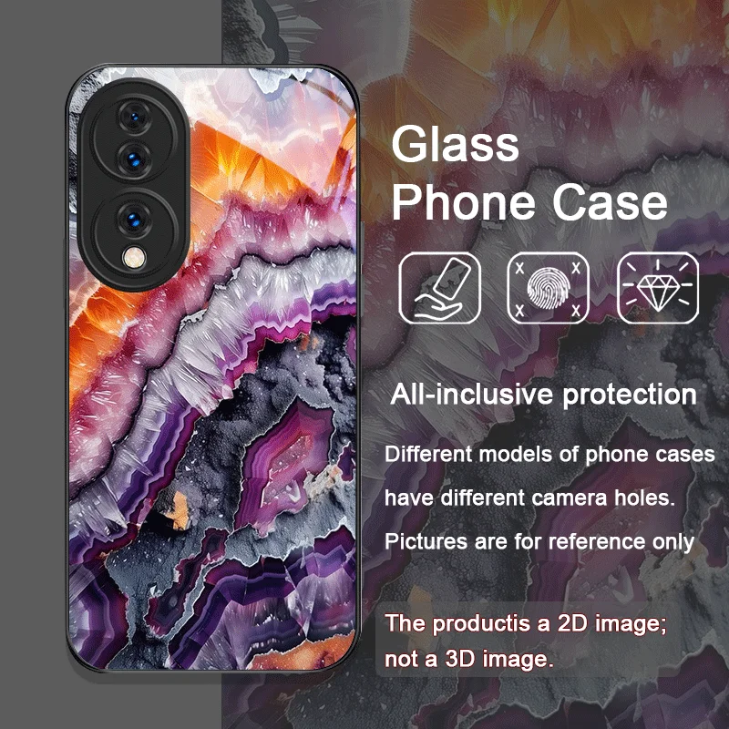 芸術的な大理石模様の強化ガラス製スマホケース Huawei Nova 13 Pro 12 11SE 10 P60 P50 P40 Lite Mate 40 50 5G対応