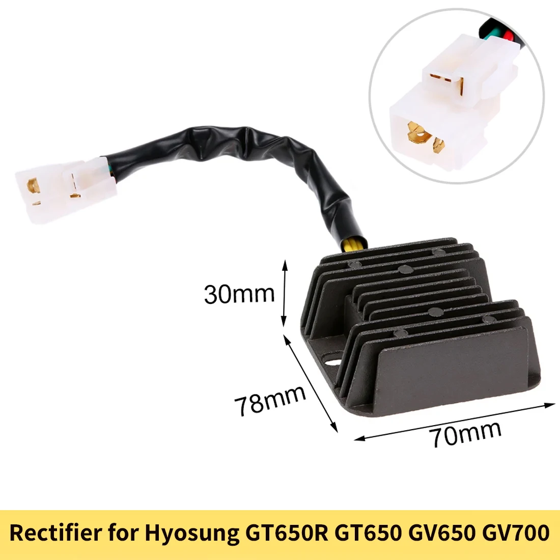 

Motorcycle Regulator Rectifier Accessories 3-phase Full-wave Rectifier for Hyosung GT650R GT650 GV650 GV700 Motor Accessories